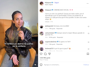 La presentadora Titi Jaques comparte