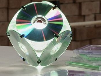 Las lámparas creadas con discos