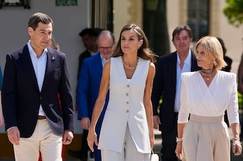 La reina preside la reunión anual de los directores de centros del Instituto Cervantes (EFE)