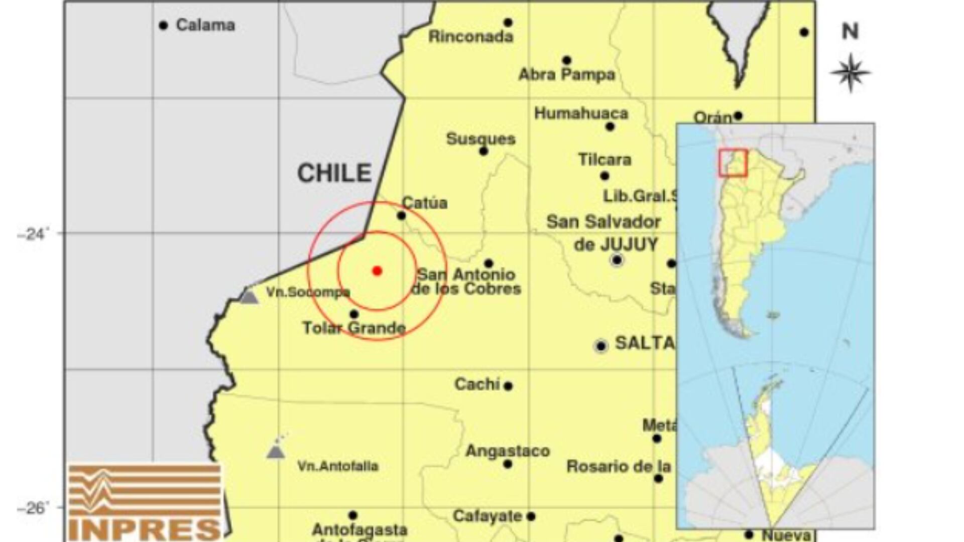 Se registró un sismo de magnitud 4,1 en Salta