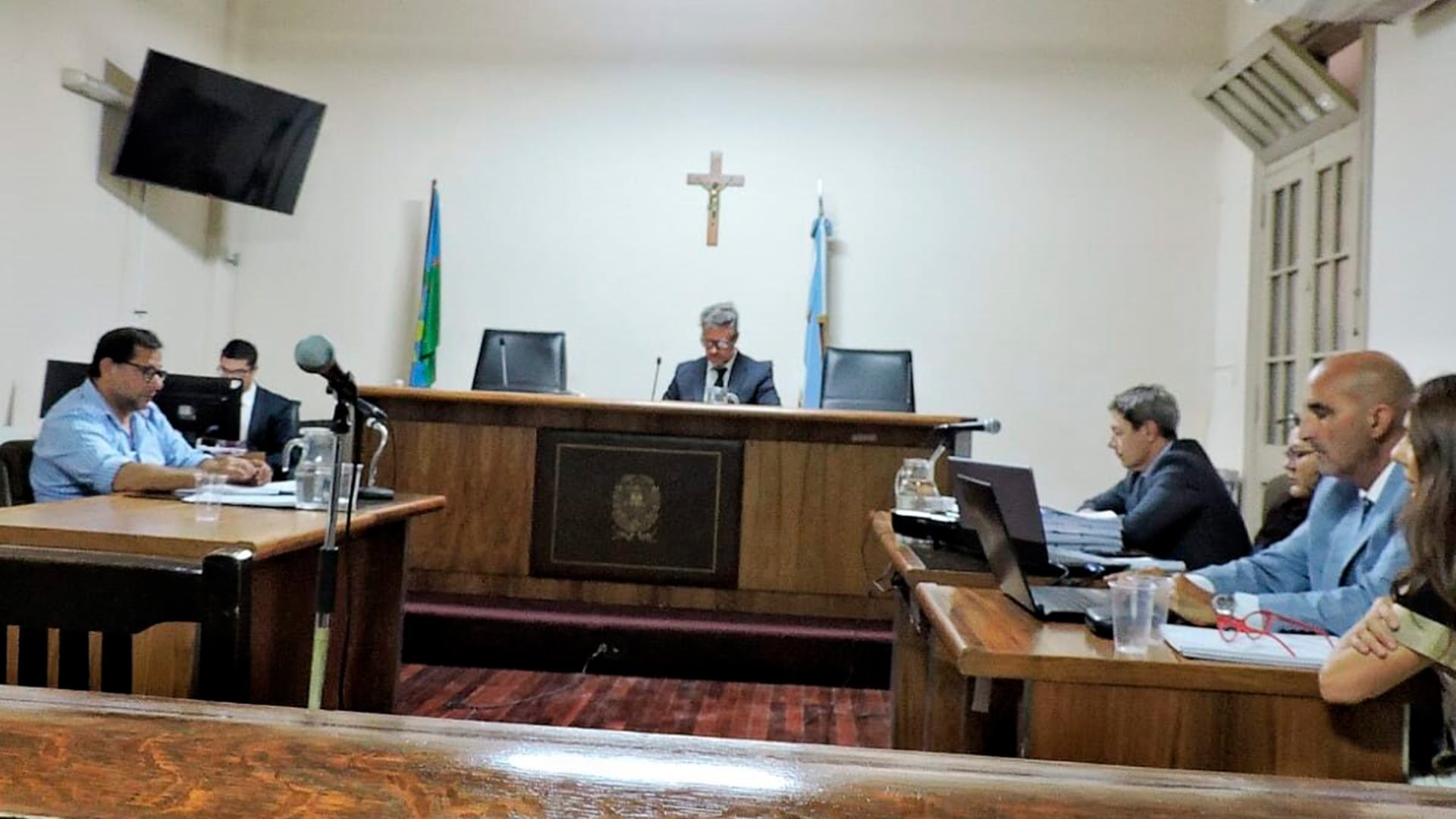 El juez Ricardo Gutiérrez en la audiencia del juicio contra Fiorella Damiani