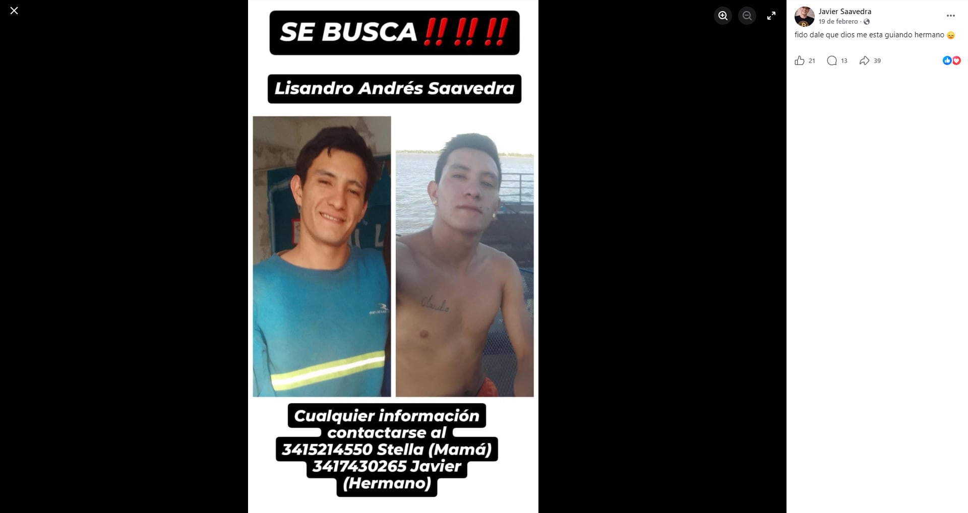 La familia del joven lo buscaba desde enero de 2026: su cuerpo sigue sin aparecer