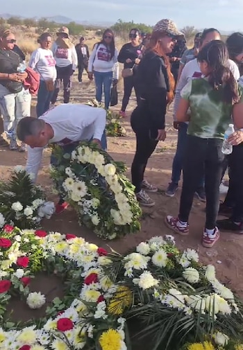Ceci Flores sepulta a su hijo Marco Antonio en Hermosillo, Sonora