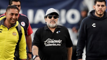 Soccer Football - Ascenso MX Final - Second Leg - Atletico San Luis v Dorados, Alfonso Lastras Stadium, San Luis Potosi, Mexico - May 5, 2019 Dorados coach Diego Armando Maradona before the match REUTERS/Henry Romero