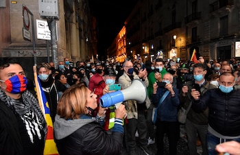 Protestas en Catania por las