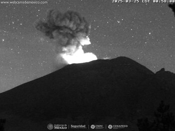 Monitoreo del Popocatépetl este 25
