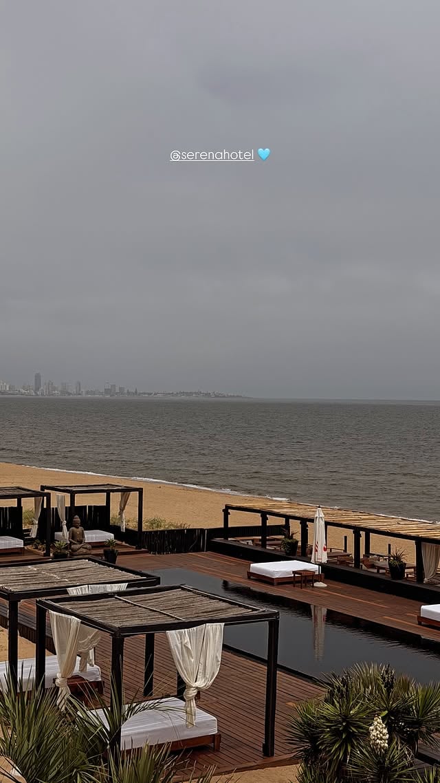 Las fotos que compartieron Lucas Blondel y Morena Beltrán durante sus vacaciones en Uruguay