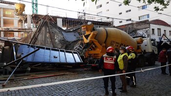 Derrumbe de obra en Belgrano