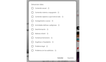 YouTube incluye varios motivos de