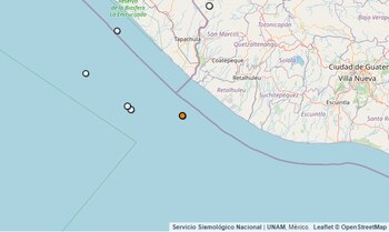 Temblor registrado en Chiapas.
(SSN)
