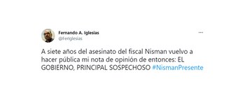 Tuit del diputado de Juntos