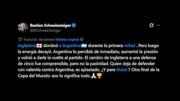 El análisis de Bastian Schweinsteiger a la derrota de Inglaterra ante Argentina