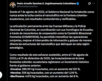 El ministro de Defensa aseguró