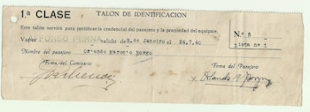 El talón del ticket de