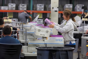 El Gobierno federal entregó a las autoridades electorales de Los Ángeles una unidad USB protegida con los nombres bajo sospecha (REUTERS/Mike Blake).