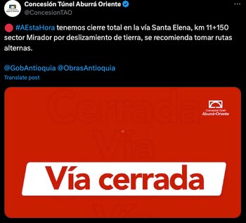 Las autoridades anunciaron el cierre