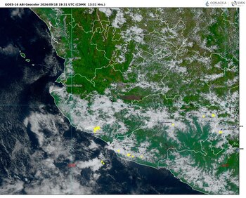 Imagen 2: GOES-16 ABI, GEOCOLOR