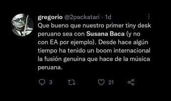 Susana Baca es elogiada en