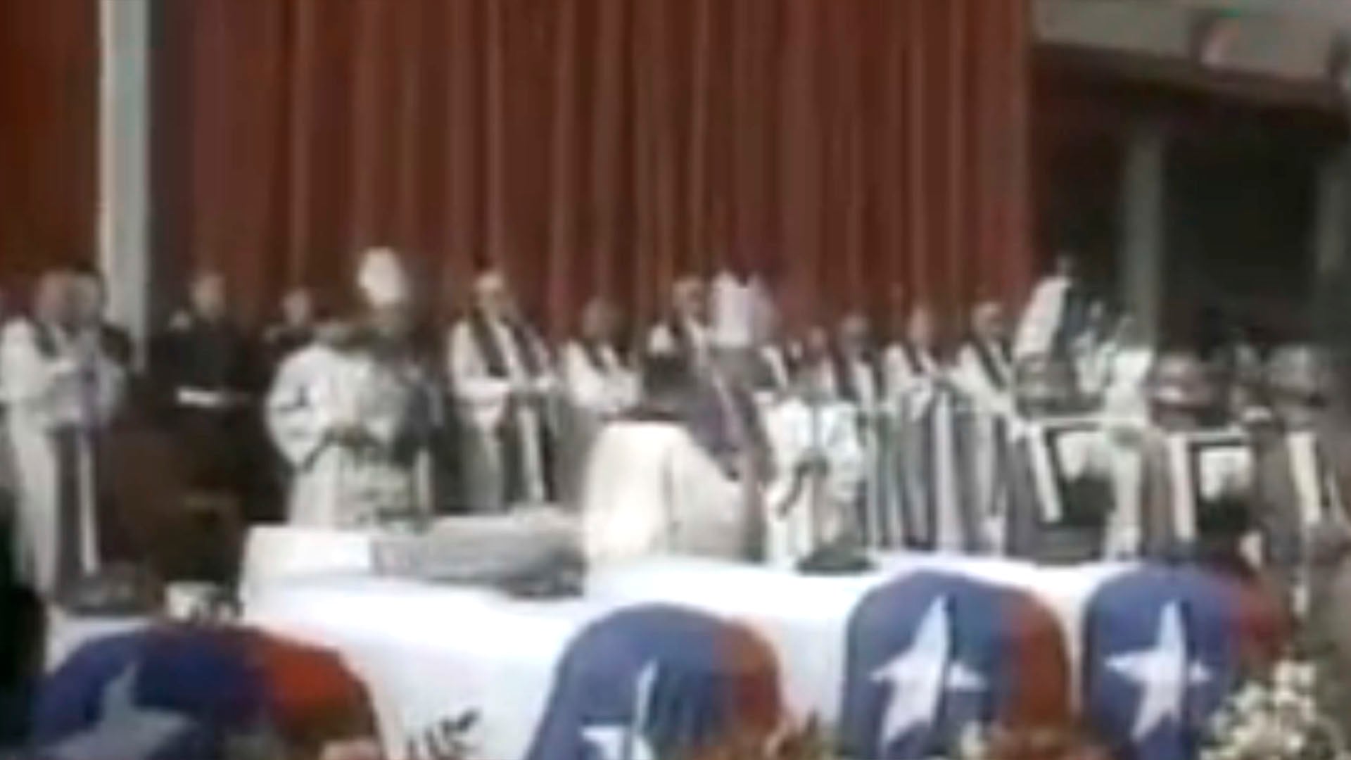 Funeral de los custodios del dictador Augusto Pinochet que fueron asesinados en el atentado terrorista de septiembre de 1986 (Captura de video)