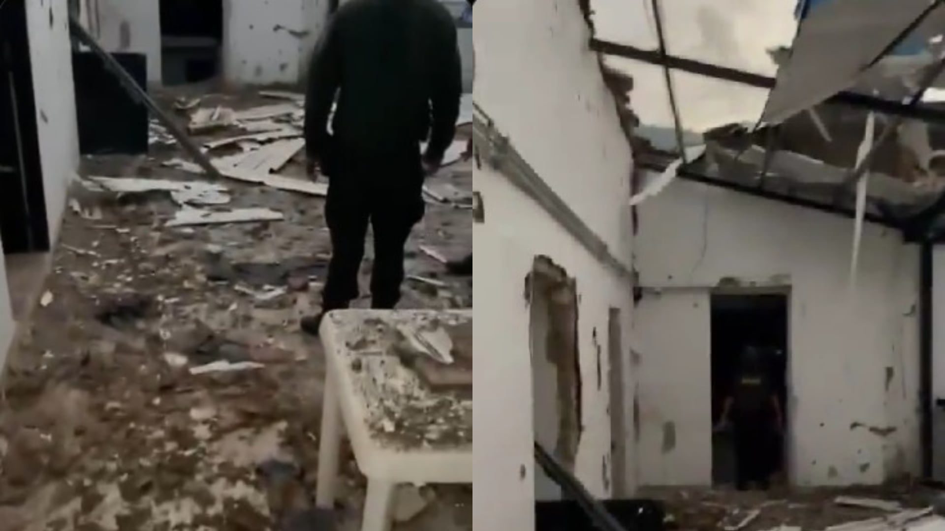 Un ataque con drones y ráfagas de fusil destruyó cerca del 80% de la estación de Policía de El Carmen, Norte de Santander - crédito X