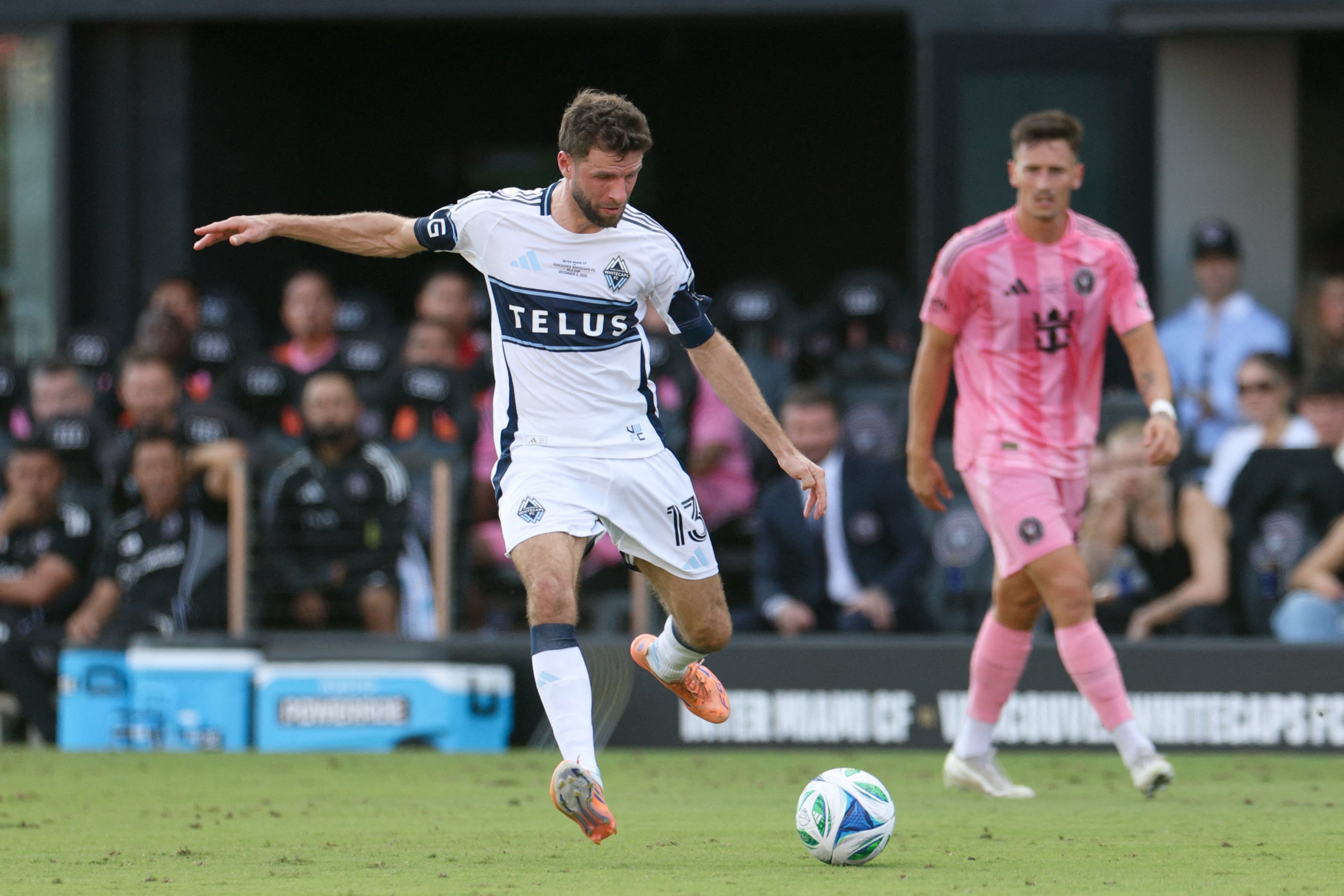 Thomas Müller se quedó a las puertas del título con los Vancouver Whitecaps FC, cayendo ante el Inter de Miami de Messi - crédito Nathan Ray Seebeck/Imagn Images
