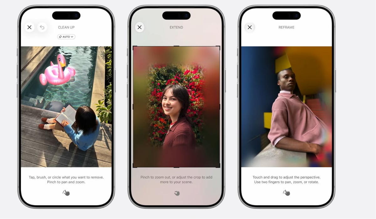Apple Intelligence llega con funciones nativas en la edición de fotos. (Apple)