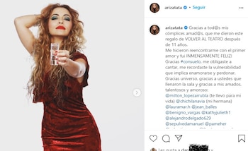 Post en Instagram de Tatiana