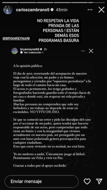 Carlos Zambrano se refirió al