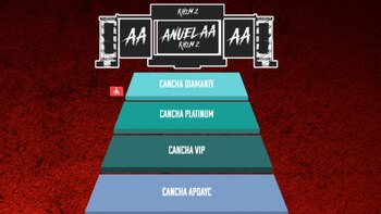 Zonas para el concierto de