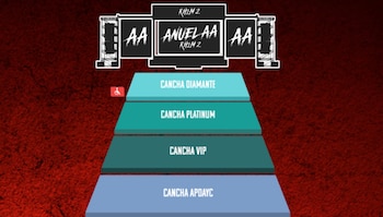 Zonas para el concierto de