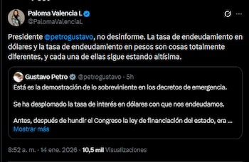 Paloma Valencia cuestiona al presidente