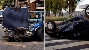 Imprudencia al volante, choque y