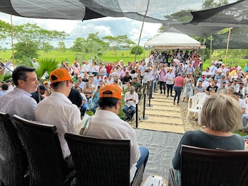 El presidente Petro llega a