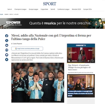 Los medios del mundo reflejaron la despedida de Messi de la selección argentina