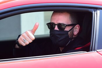 Así llegó Leonardo Bonucci a la práctica (Reuters)