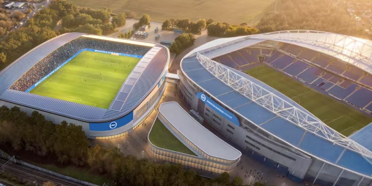 El nuevo estadio femenino estará conectado mediante un puente al American Express Stadium, mejorando la accesibilidad de los aficionados (Imagen Ilustrativa/BBC Spoert)