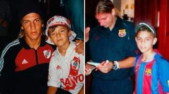 La similitud entre las fotografías de Maxi López con Agustín Bernasconi y Mauro Icardi alimentan los rumores de romance con Wanda Nara (Instagram)