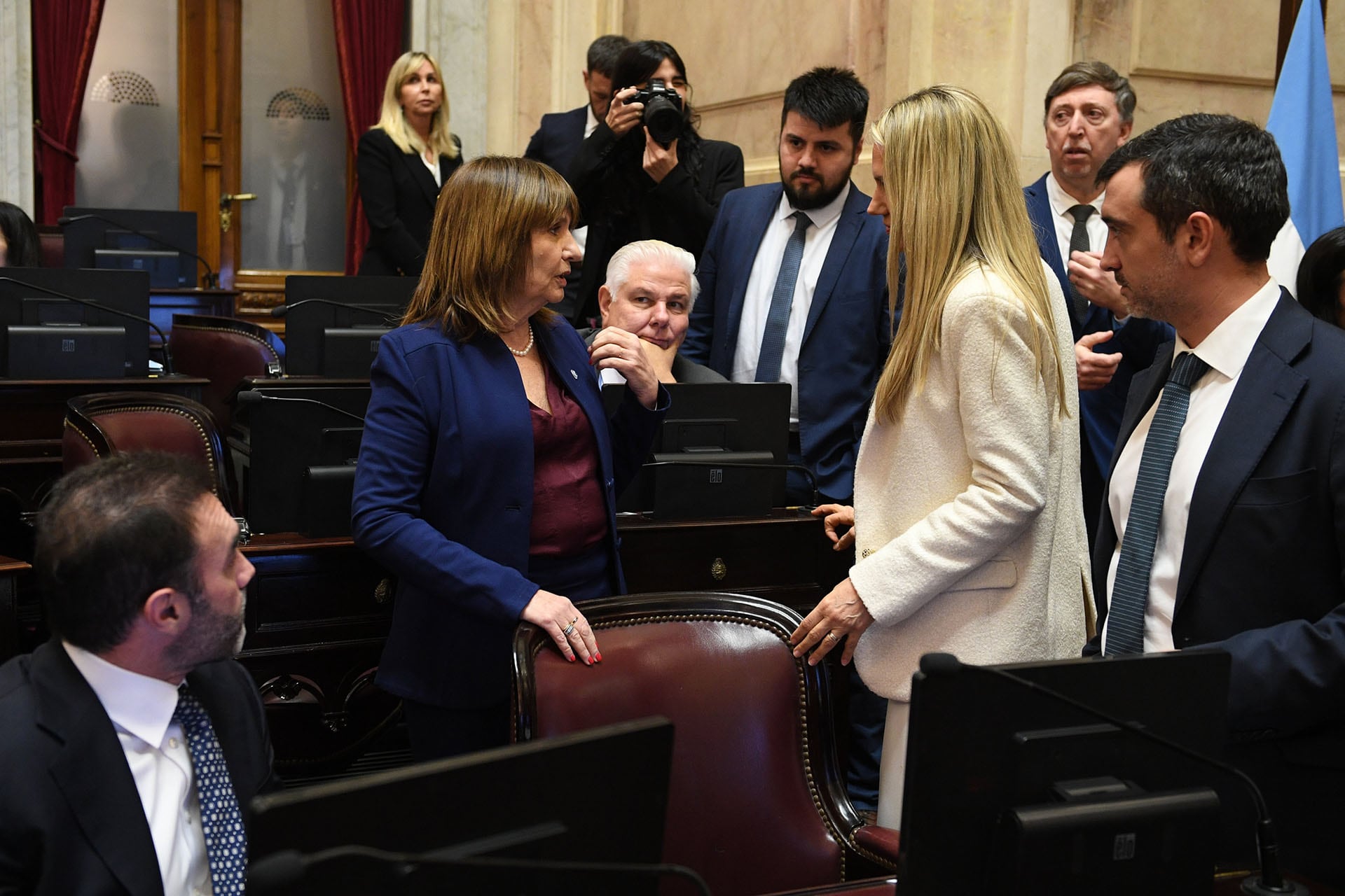 La jefa libertaria en la Cámara alta, Patricia Bullrich (Fotos: Prensa Senado)