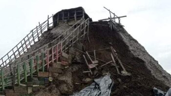 Colapsó parte del volcán del