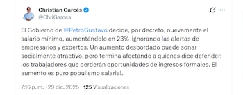 El representante Christian Munir Garcés