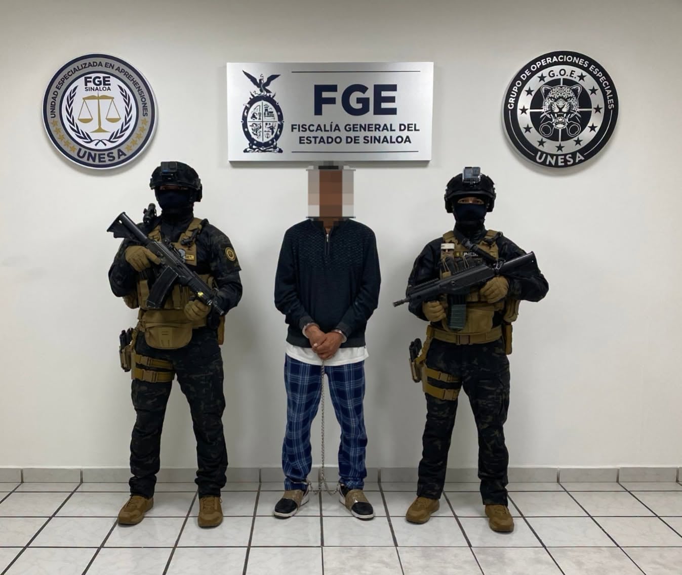 Jesús Gabriel “N” fue trasladado a Sinaloa tras su detención. Crédito: FGE Sinaloa