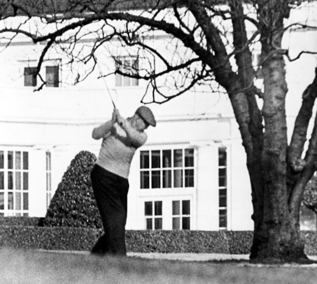 Presidentes estadounidenses anteriores incorporaron disciplinas como golf, tenis y lanzamiento de herraduras en el jardín sur (Wikimedia Commons)