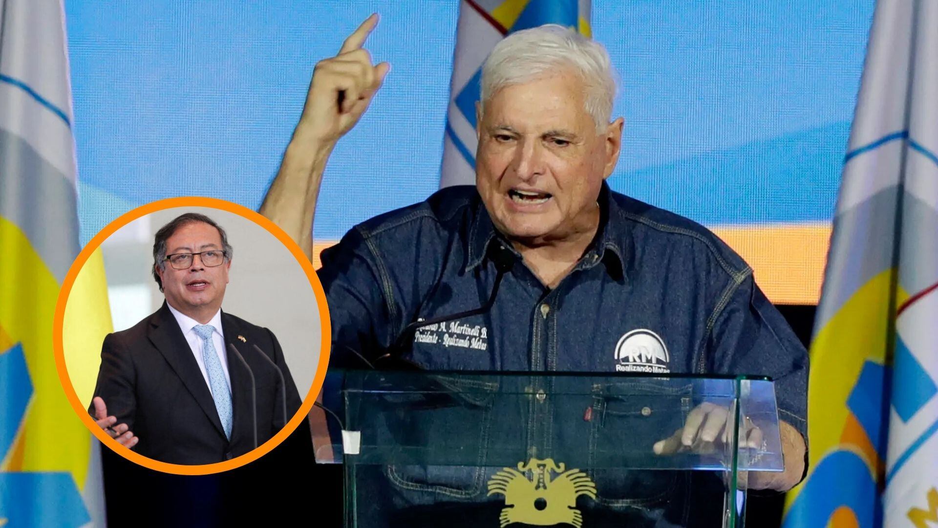 El expresidente panameño llegó a Bogotá en la noche del sábado 10 de mayo de 2025 - crédito EFE/Presidencia