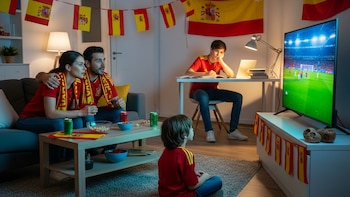 Contraste en casa: Familia celebra el Mundial, adolescente estudia aparte - VisualesIA ScribNews