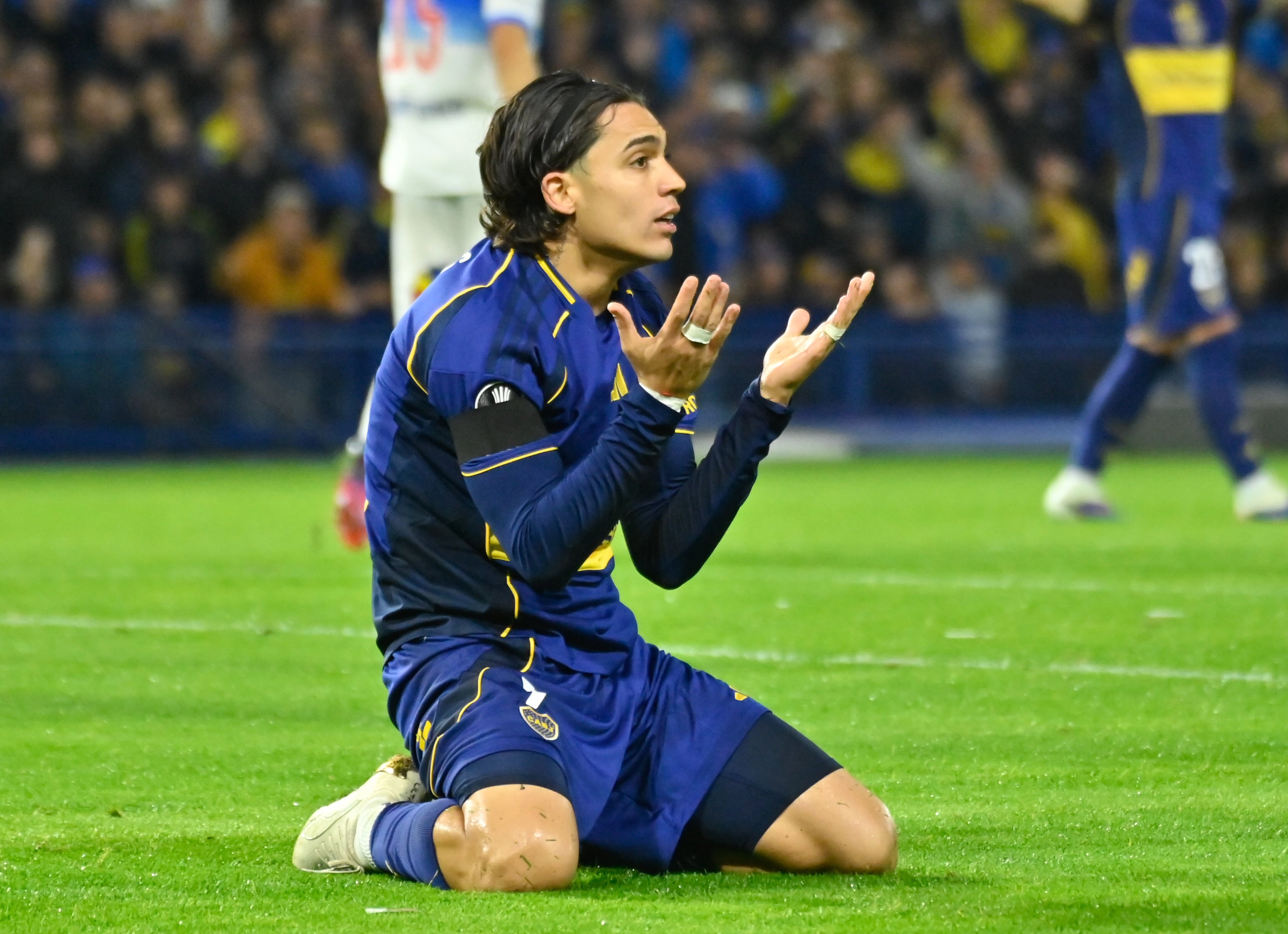 Zeballos en lo que fue su último partido con la camiseta del Xeneize