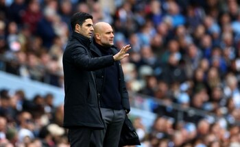 Arteta y Guardiola (REUTERS/Carl Recine)