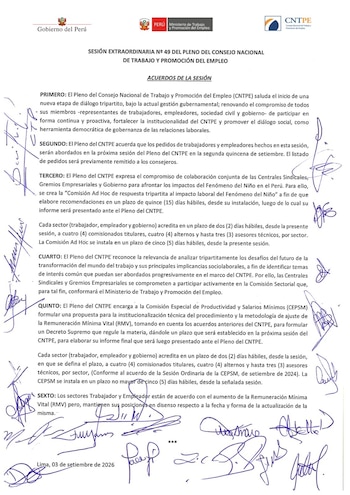 Los acuerdos del pleno.