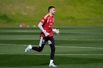 Joan García apunta al once contra Egipto en el RCD Stadium. (Europa Press)