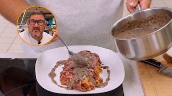 Dani García, chef tres estrellas Michelín: “el gran secreto del entrecot a la pimienta no es sólo la carne, sino la técnica”. (Montaje Infobae)