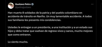 Gustavo Petro habló del accidente